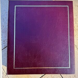Vintage Photo Album Burgundy Gold Embossed Self Adhesive